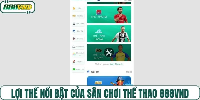 Lợi thế nổi bật của sân chơi thể thao 888VND