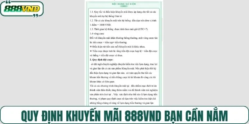 Quy định khuyến mãi 888VND bạn cần nắm